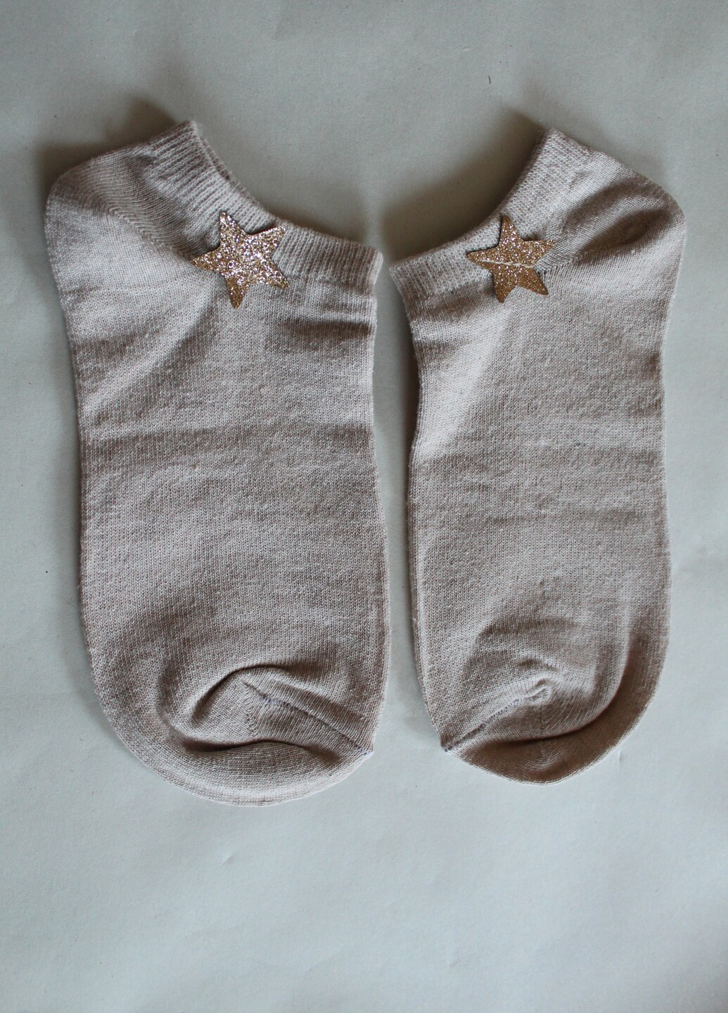 Бежевые носки демисезонные ультракороткие Siela однотонные (252941980)