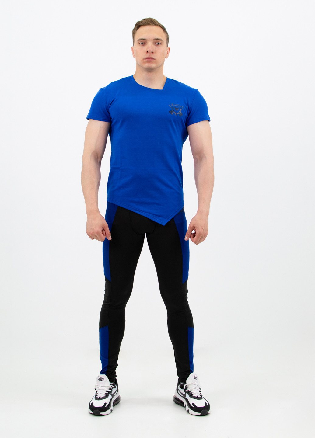 Синяя мужская спортивная футболка splay blue FitU