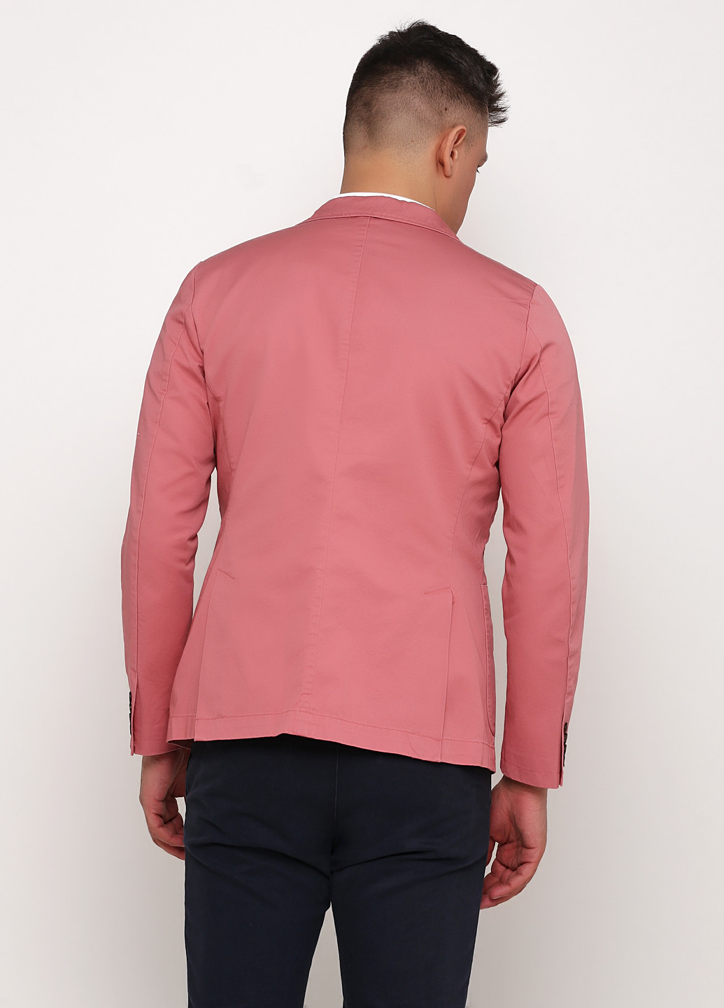Пиджак United Colors of Benetton однотонный розовый кэжуал