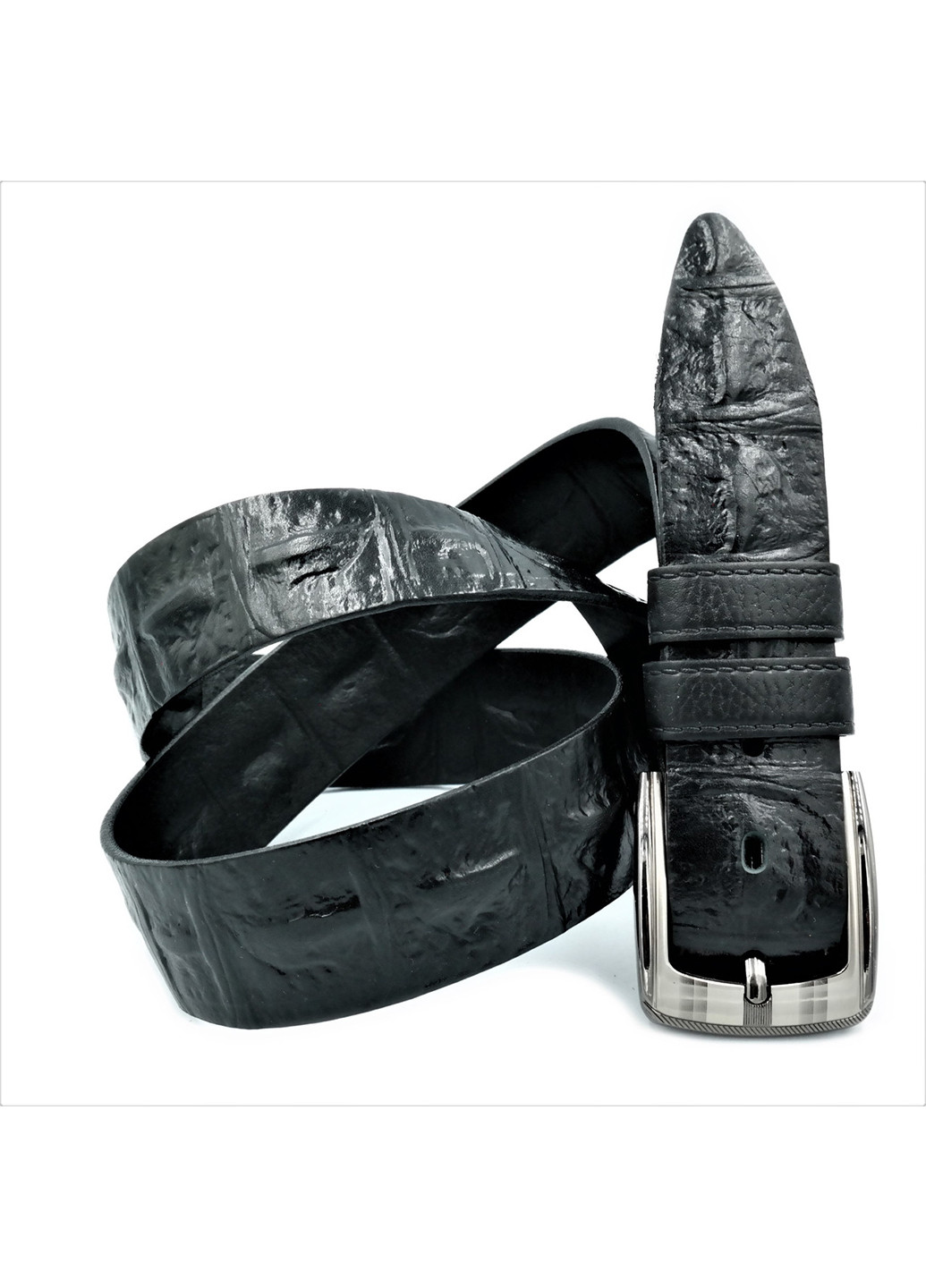 Мужской кожаный ремень 110-125х4 см Le-Mon (253074144)