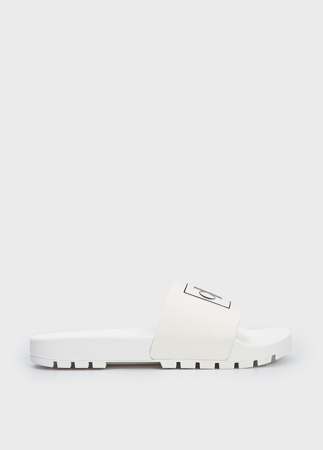 Белые шлепанцы Calvin Klein Jeans с логотипом
