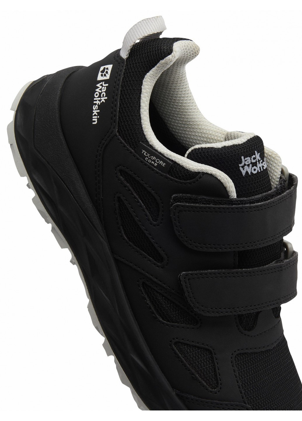 Черные демисезонные кроссовки Jack Wolfskin WOODLAND 2 TEXAPORE LOW VC K