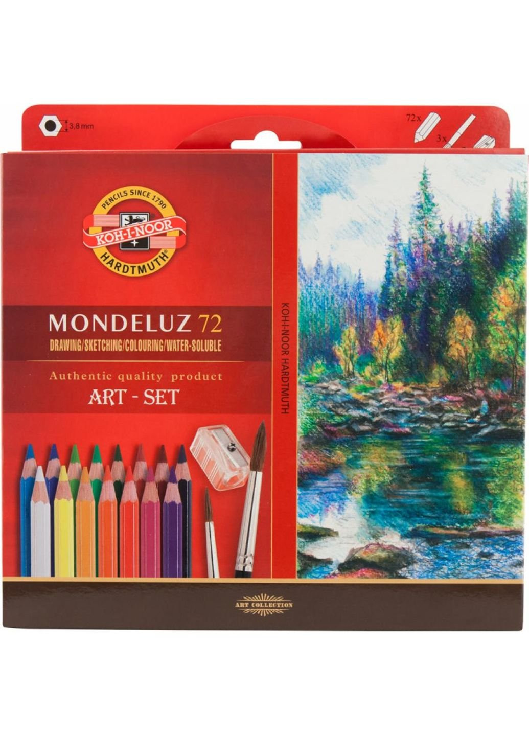 Олівці кольорові Mondeluz акварельні 72 кольори (3714) Koh-I-Noor (254065844)
