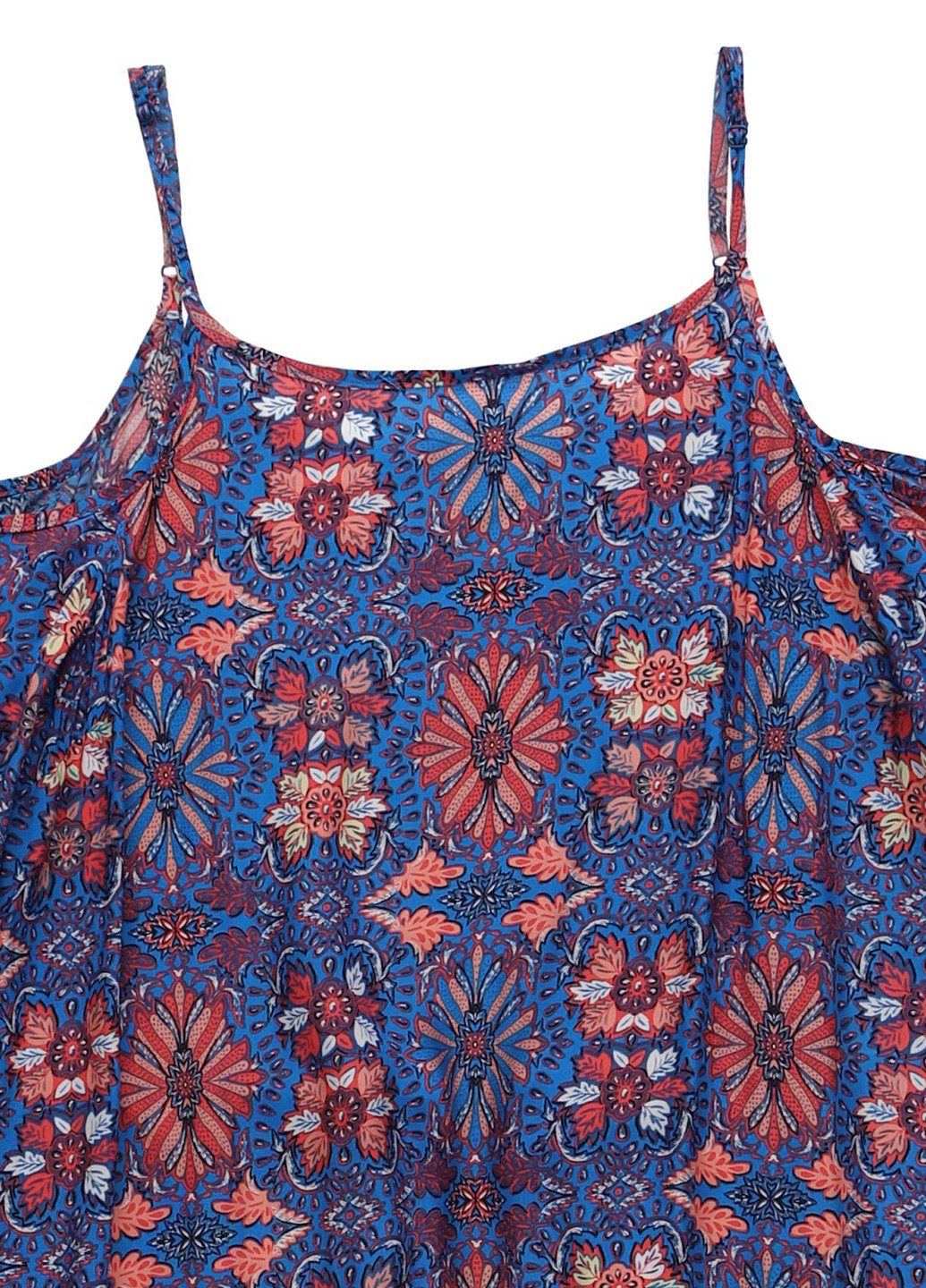 Синее кэжуал платье клеш, с открытыми плечами Pepe Jeans с цветочным принтом