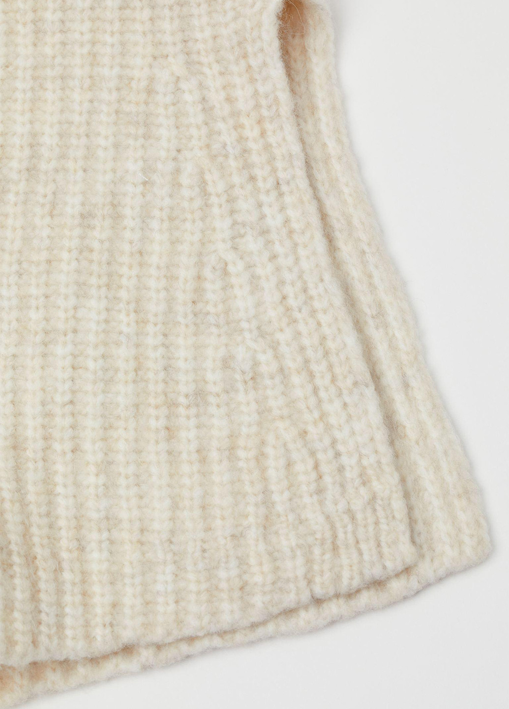 Светло-бежевое кэжуал платье платье-свитер H&M меланжевое