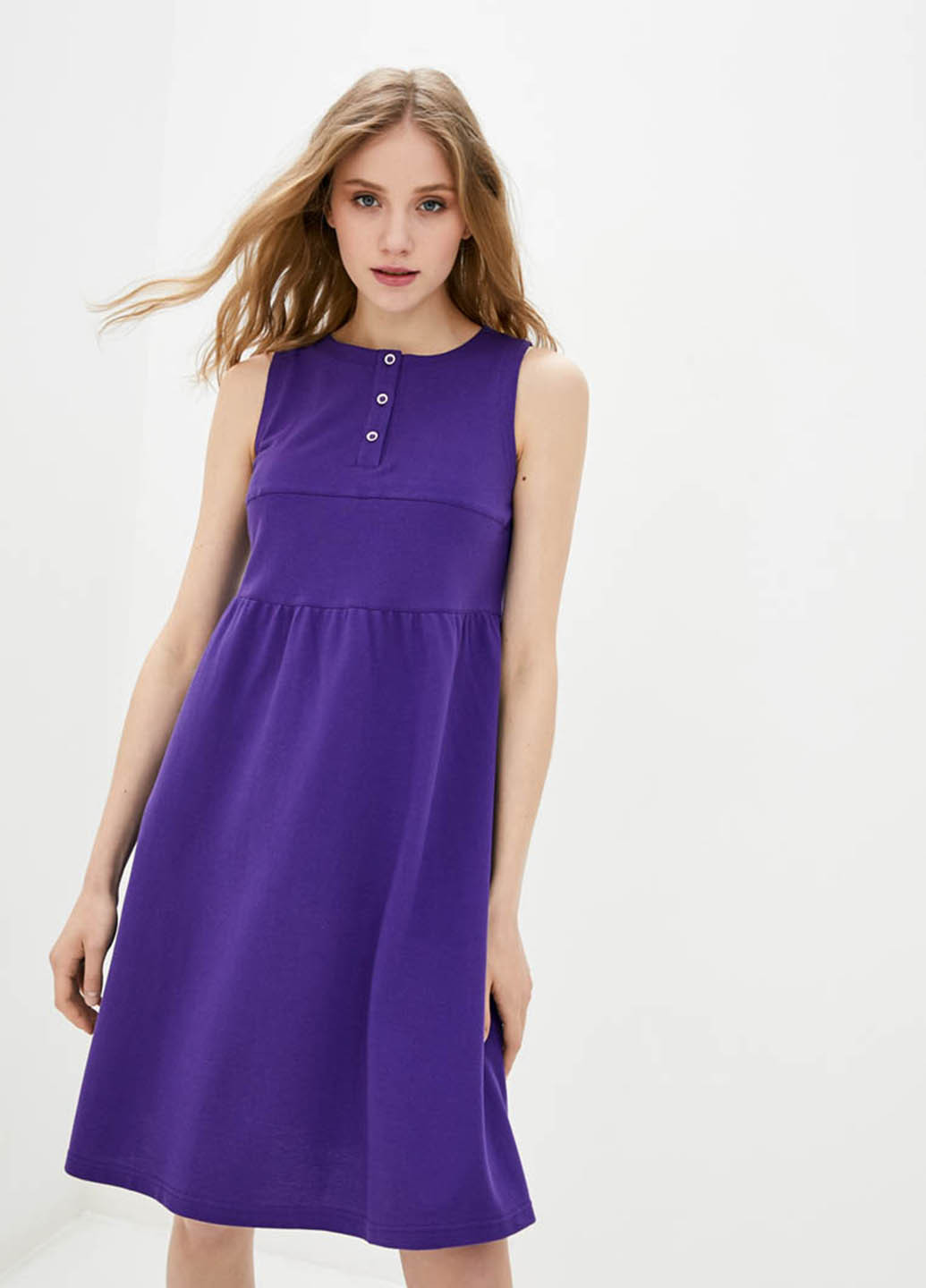 Фиолетовое кэжуал платье клеш Promin однотонное