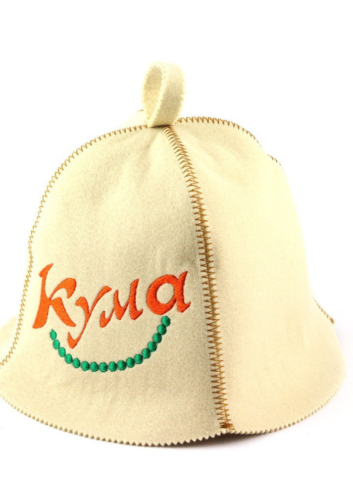 Банная шапка "Кума", искусственный фетр, белый (LA-412) Luxyart (252611381)