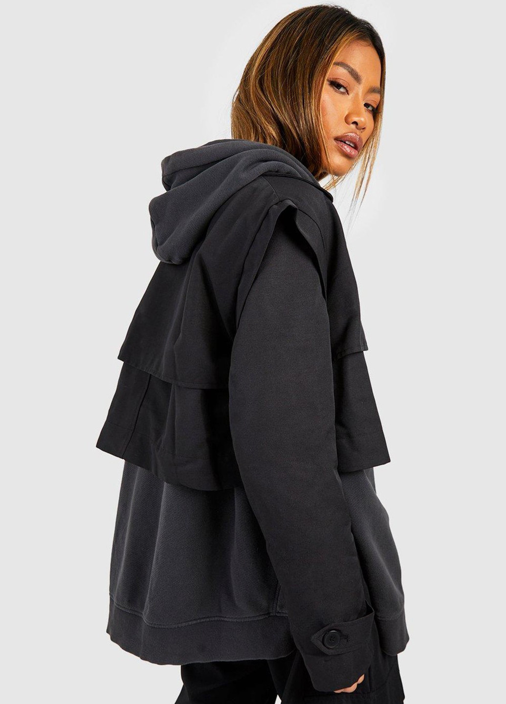 Плащ Boohoo тренчкот на пуговицах демисезон (322186809)