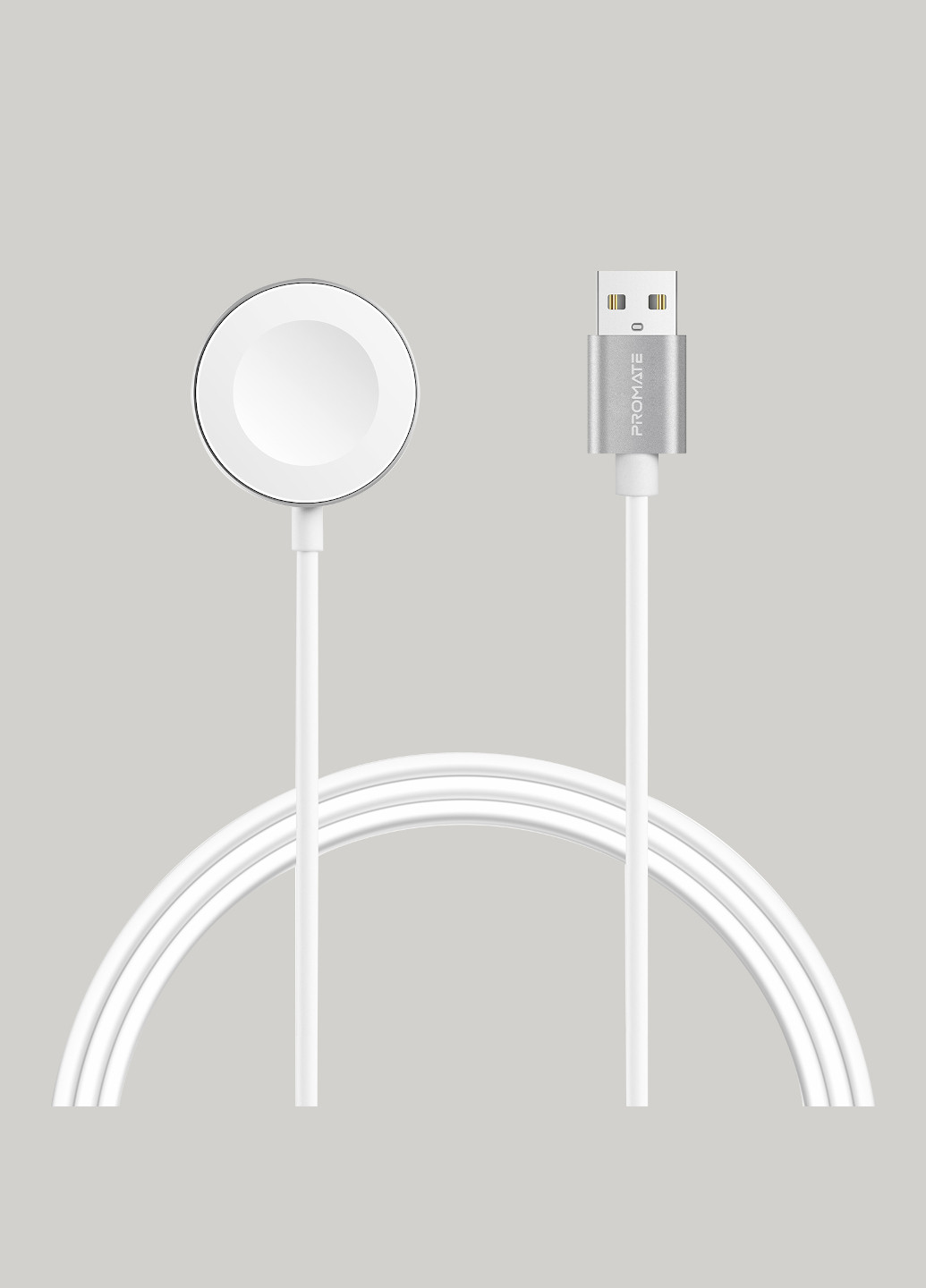 Кабель AuraCord-A USB Type-A для зарядки Apple Watch с MFI 1 м White Promate auracord-a.white (185445536)