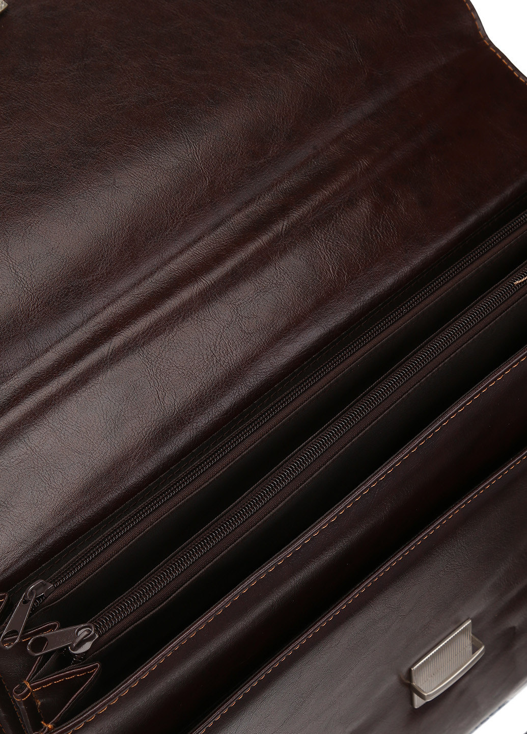 Портфель Marc Chantal однотонный тёмно-коричневый деловой