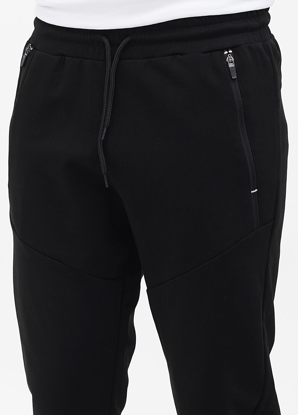 Черные спортивные демисезонные зауженные брюки DMR-X