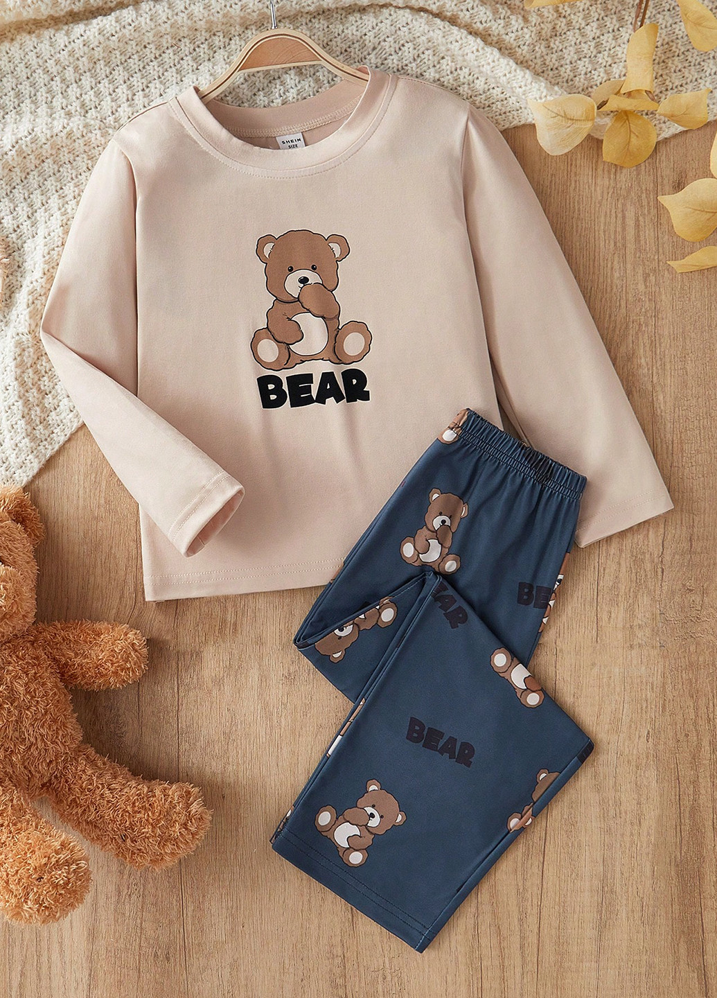 Комбінована всесезон піжама (лонгслів, штани) лонгслів + брюки SHEIN