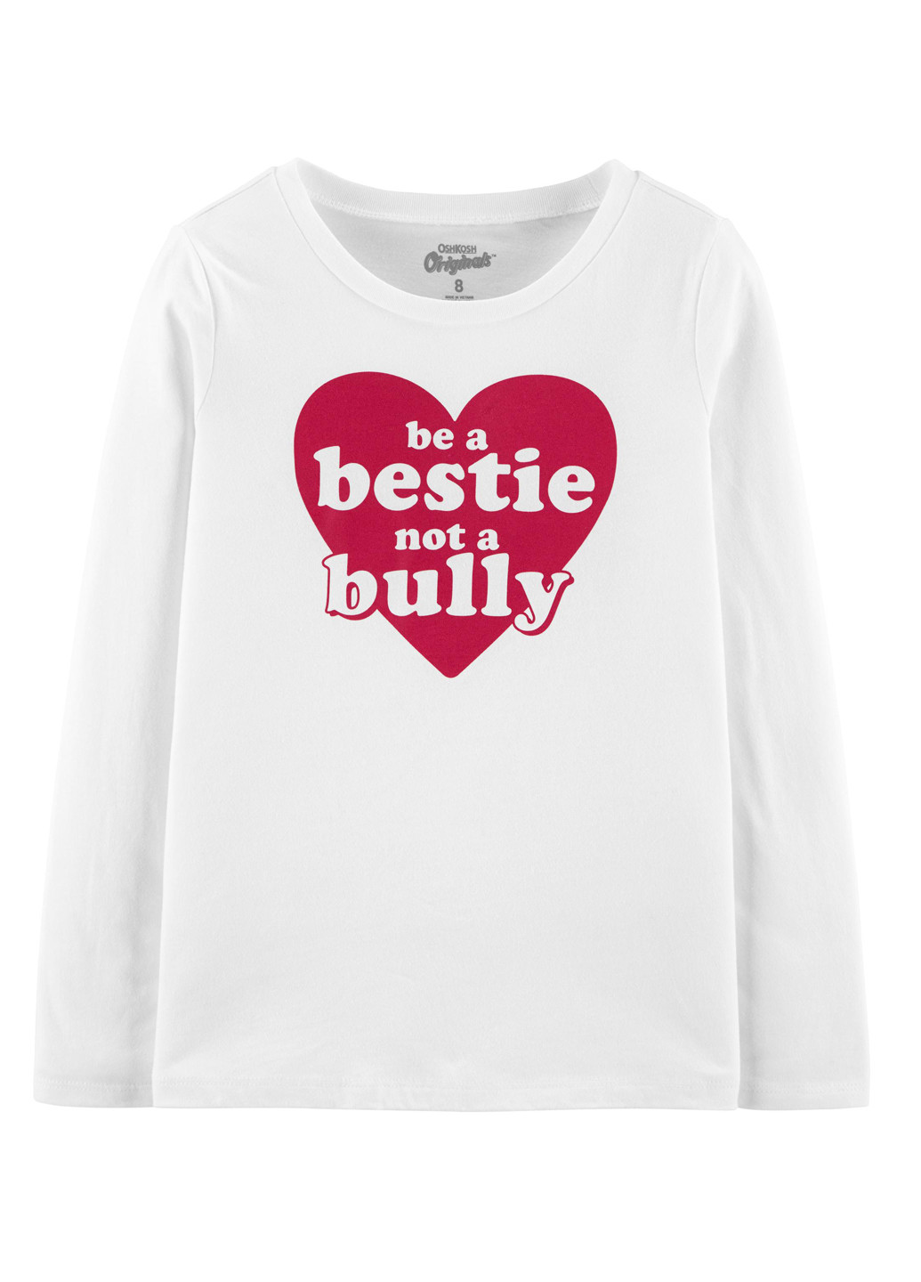 Белый демисезонный кэжуал лонгслив OshKosh с надписями