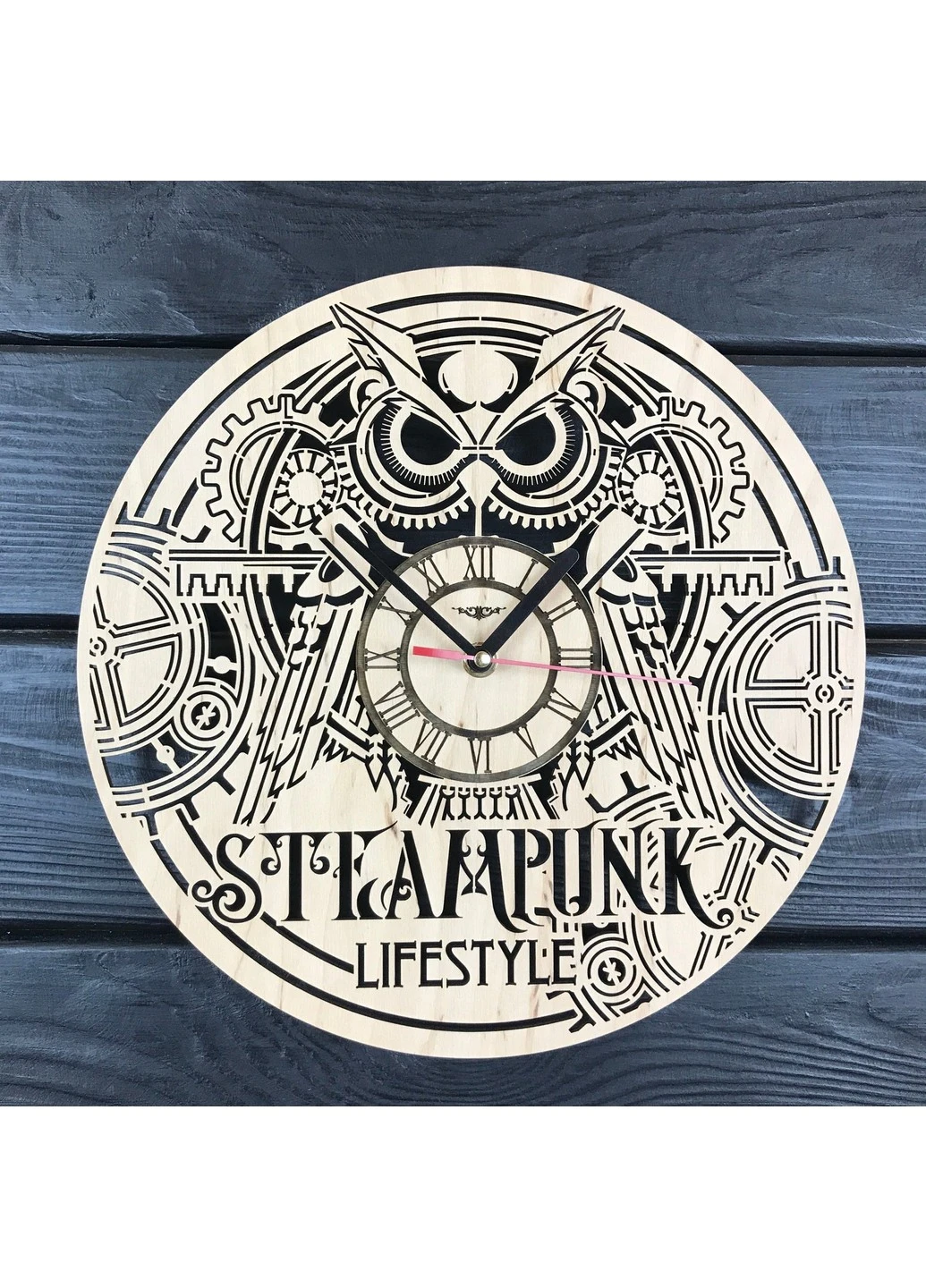 Концептуальний дерев`яний годинник в інтер`єр «Steampunk» 7Arts (253566428)
