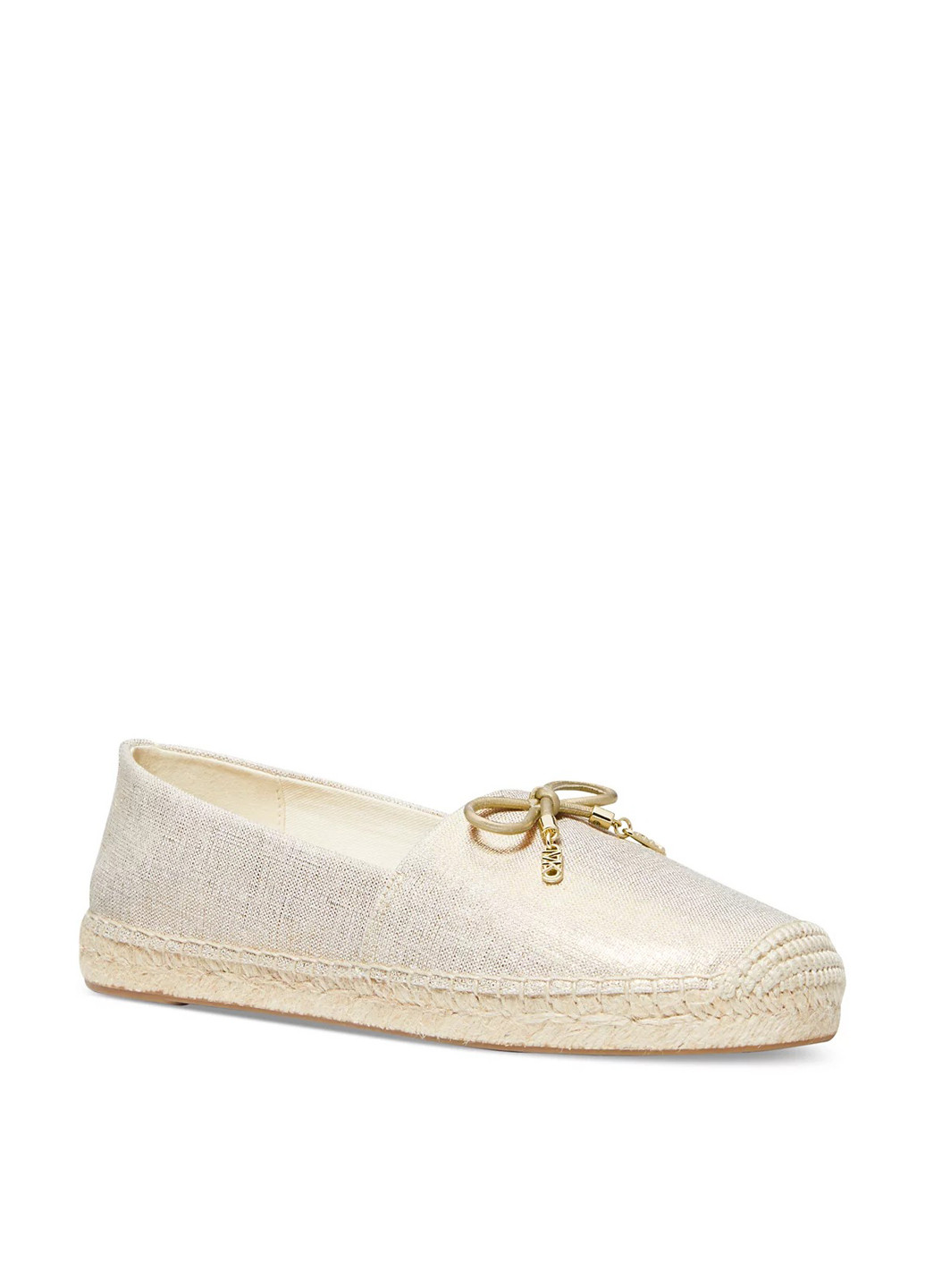 Золотые слипоны Michael Kors с бантом однотонные