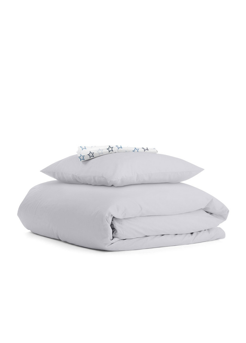 Підліткова постільна білизна RANFORS GREY STARS CLEAR (підковдра 160х220 см, наволочка 50х70 см, простирадло 90х200х20 см) Cosas (251801339)