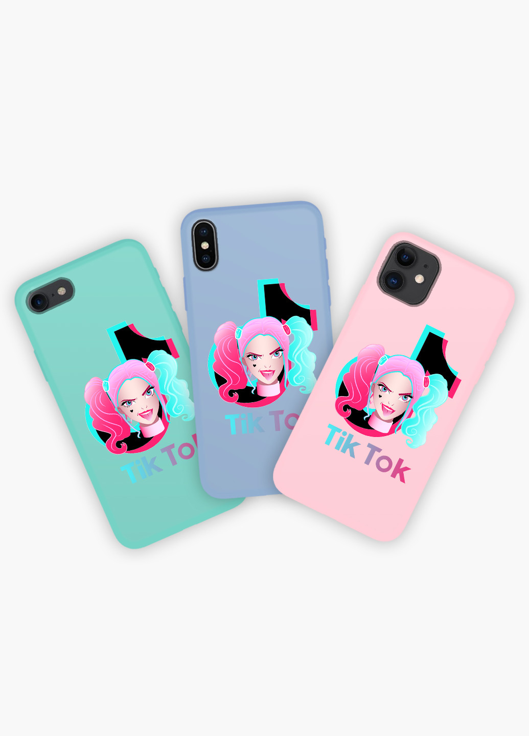 Чехол силиконовый Apple Iphone 8 plus Харли Квинн (Куинн) Тик Ток (Harley Quinn TikTok) (6154-1646) MobiPrint (219518159)