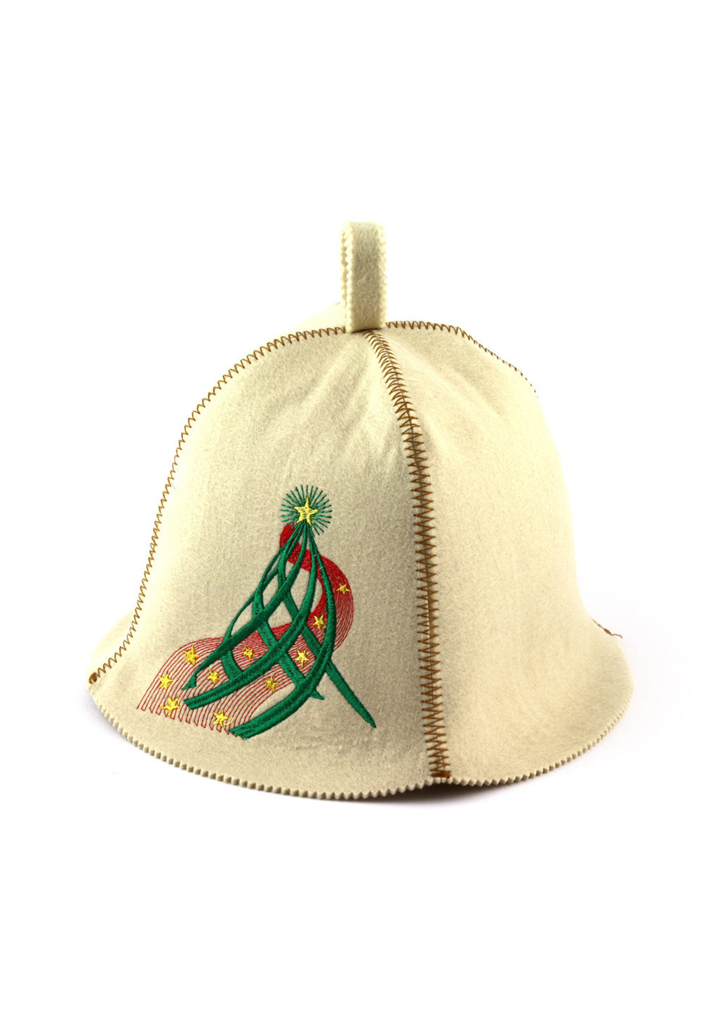 Шапка для сауни "Елка и красная лента" Luxyart (252261721)