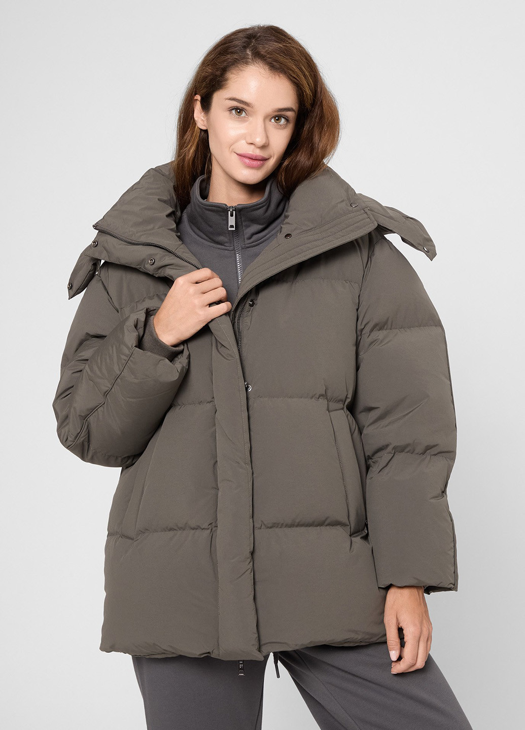 Оливковий (хакі) зимній Пуховик PRPY