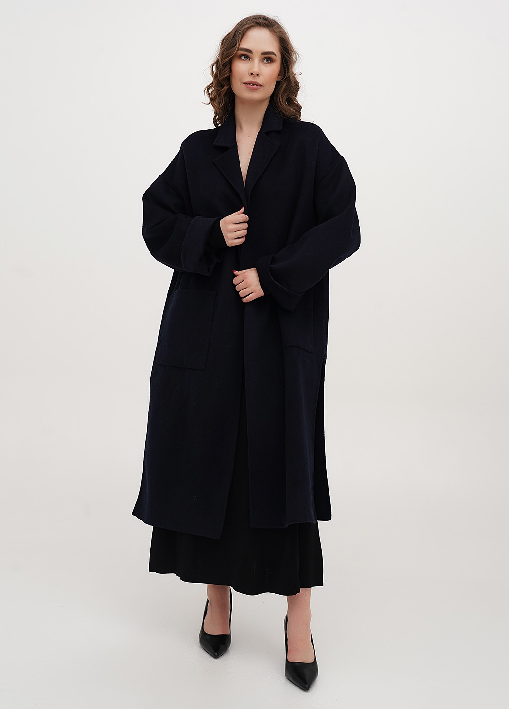 Темно-синее демисезонное Пальто H&M