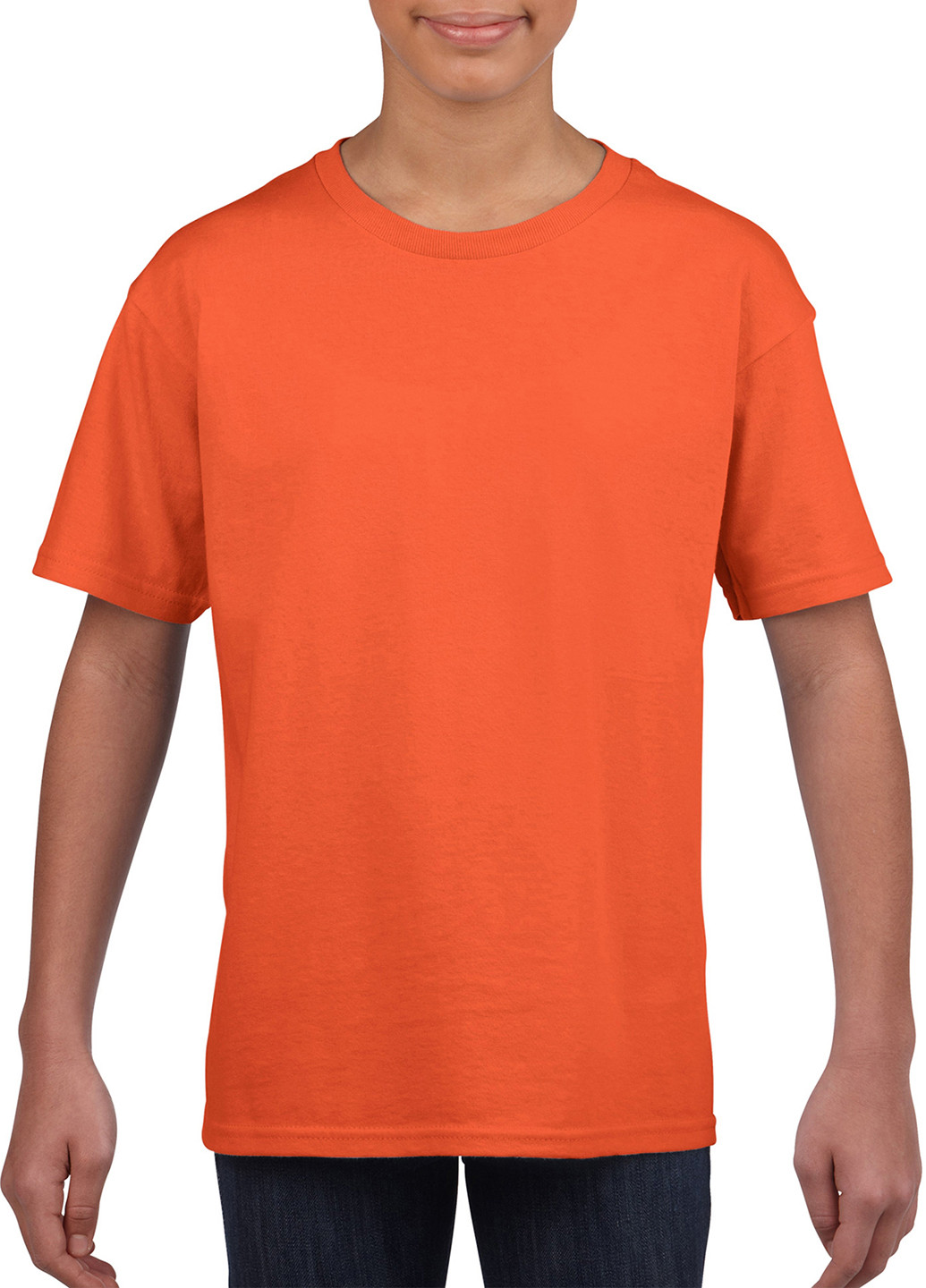 Оранжевая летняя футболка с коротким рукавом Gildan