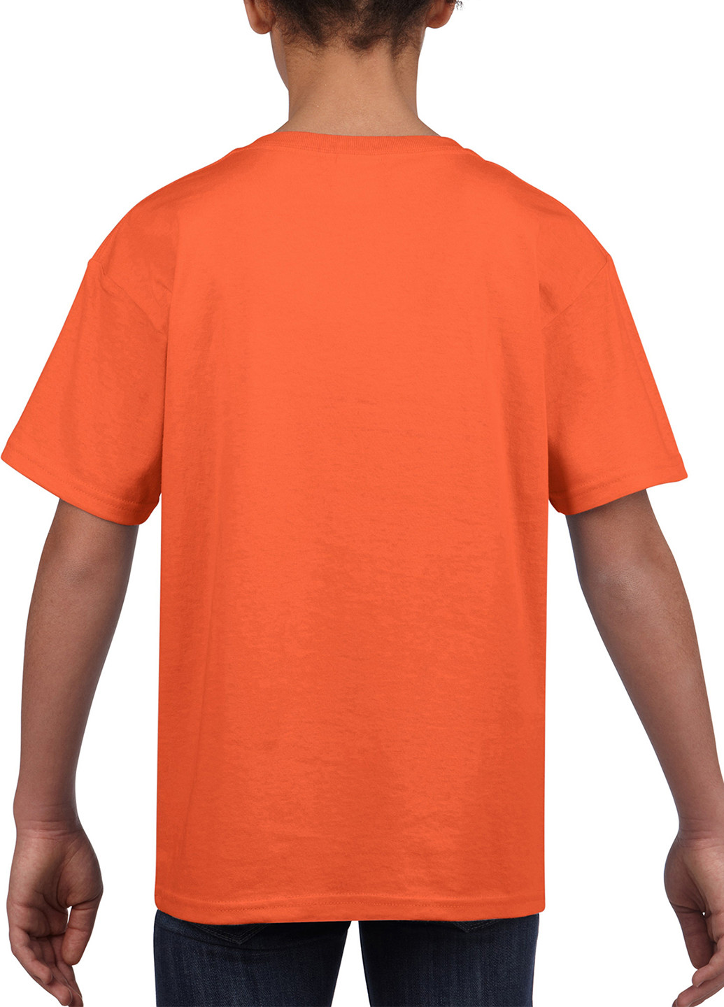 Оранжевая летняя футболка с коротким рукавом Gildan