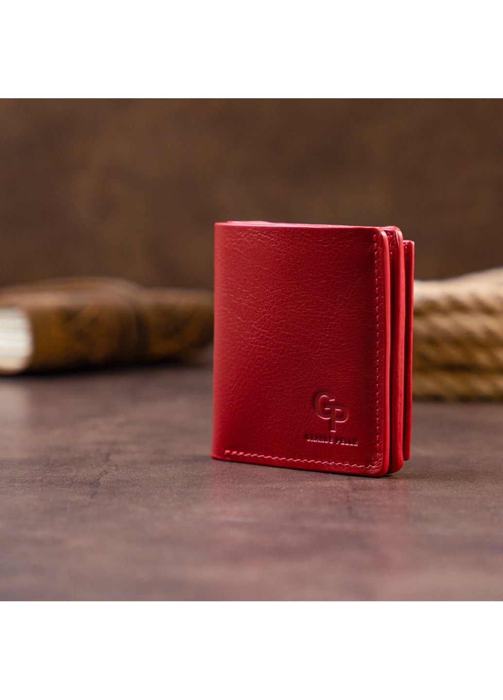 Жіночий шкіряний гаманець 9,5х10х2 см Grande Pelle (252128999)