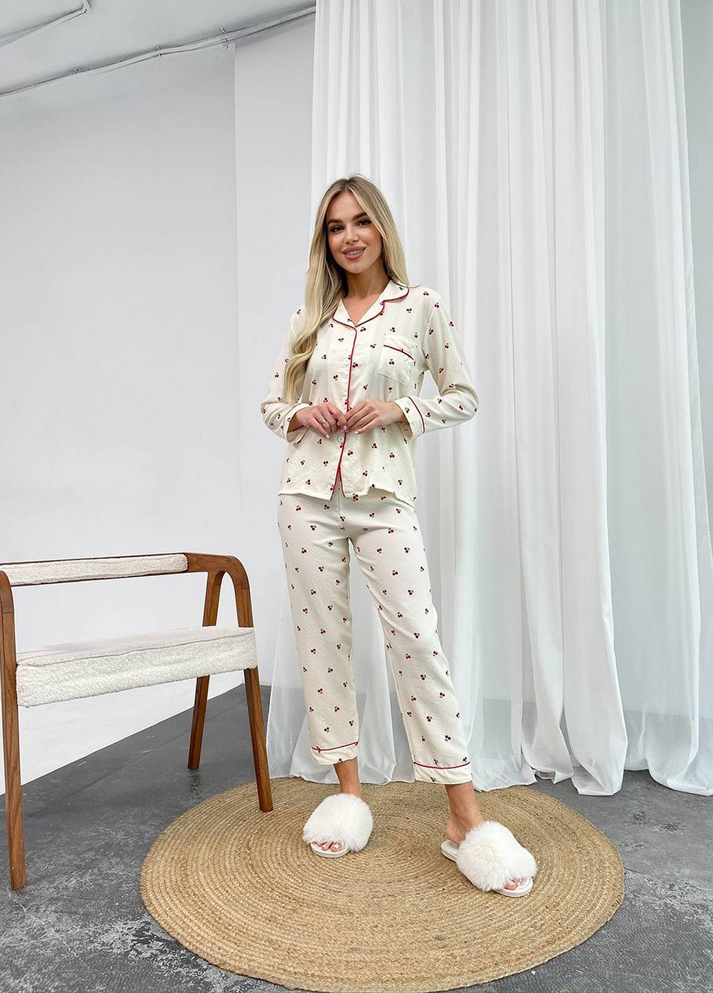 Молочна всесезон піжама (сорочка, штани) сорочка + брюки NOVA VEGA