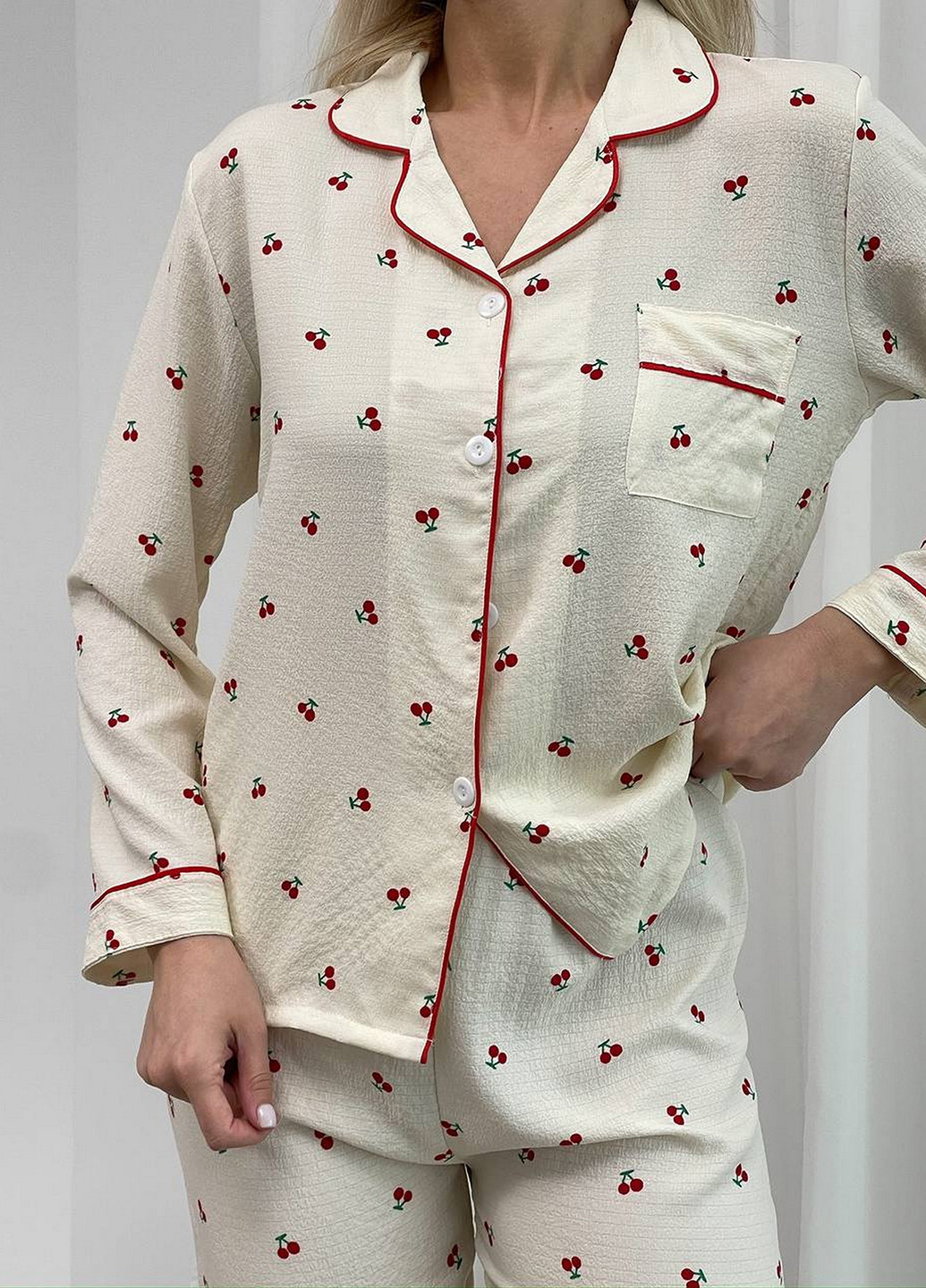 Молочна всесезон піжама (сорочка, штани) сорочка + брюки NOVA VEGA