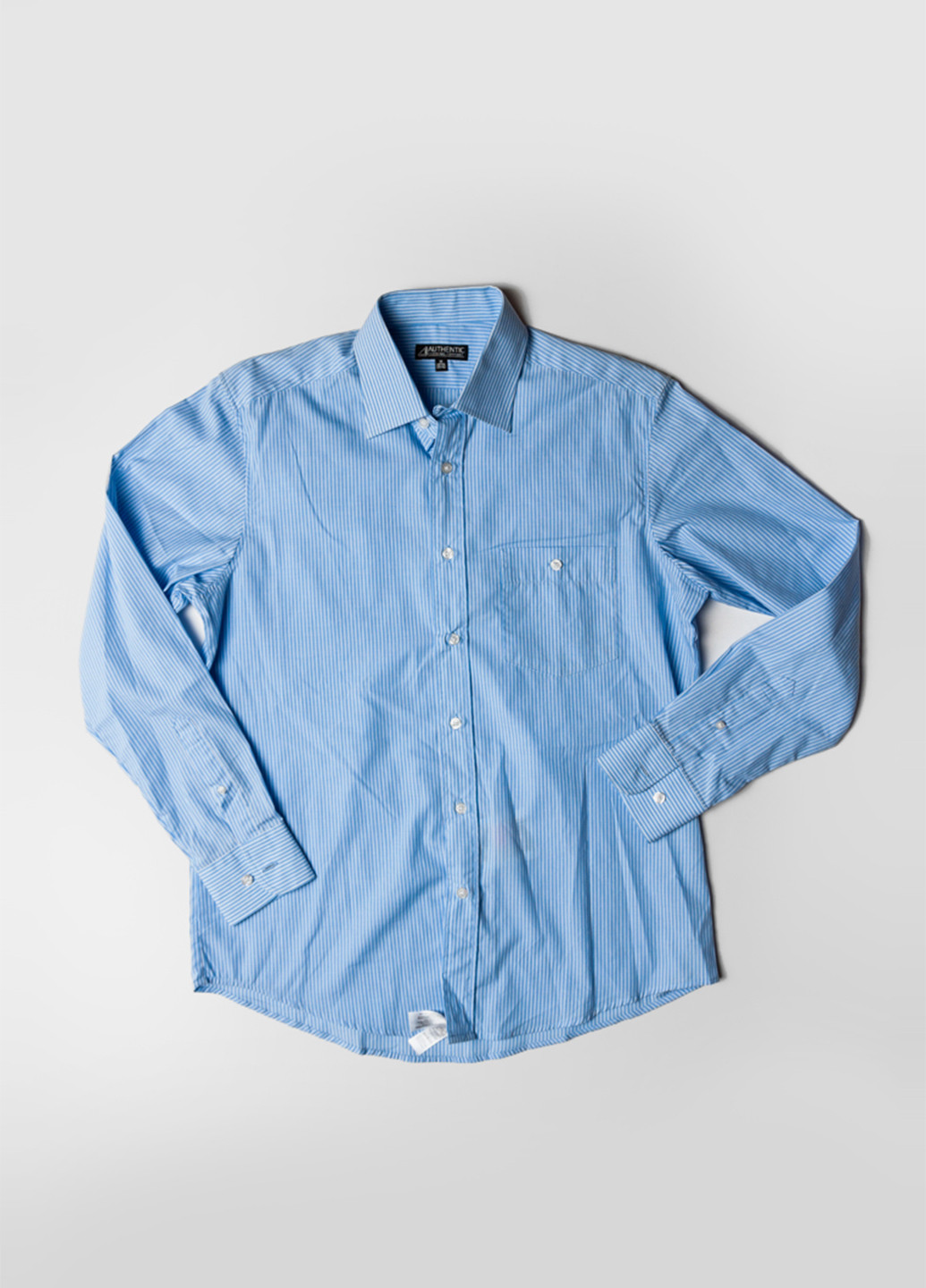 Голубой кэжуал рубашка в полоску F'91