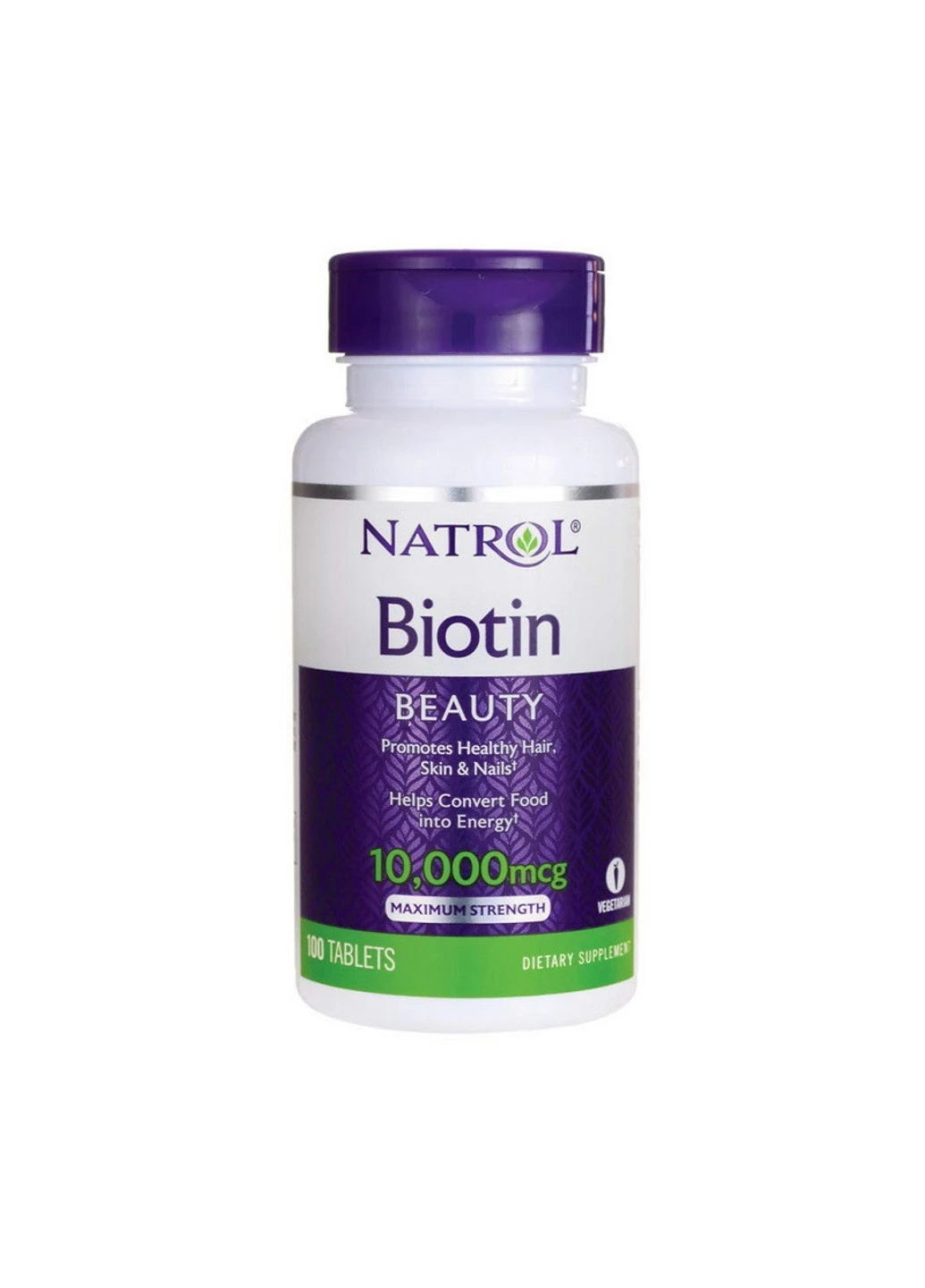 Біотин Biotin 10,000 mcg (100 таб) вітамін б7 натролит Natrol (255408802)