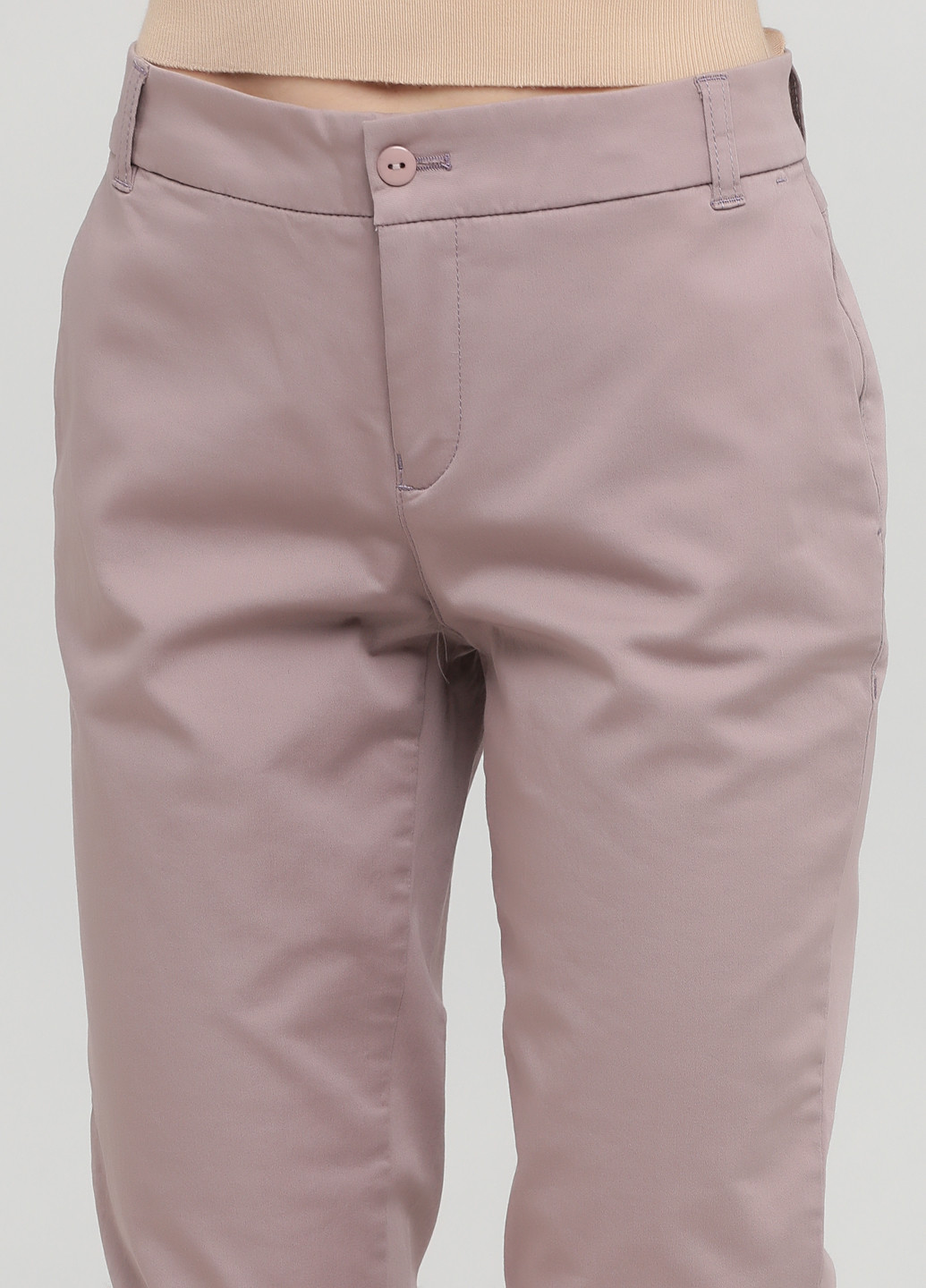 Бежевые кэжуал демисезонные укороченные, зауженные брюки Lagrand