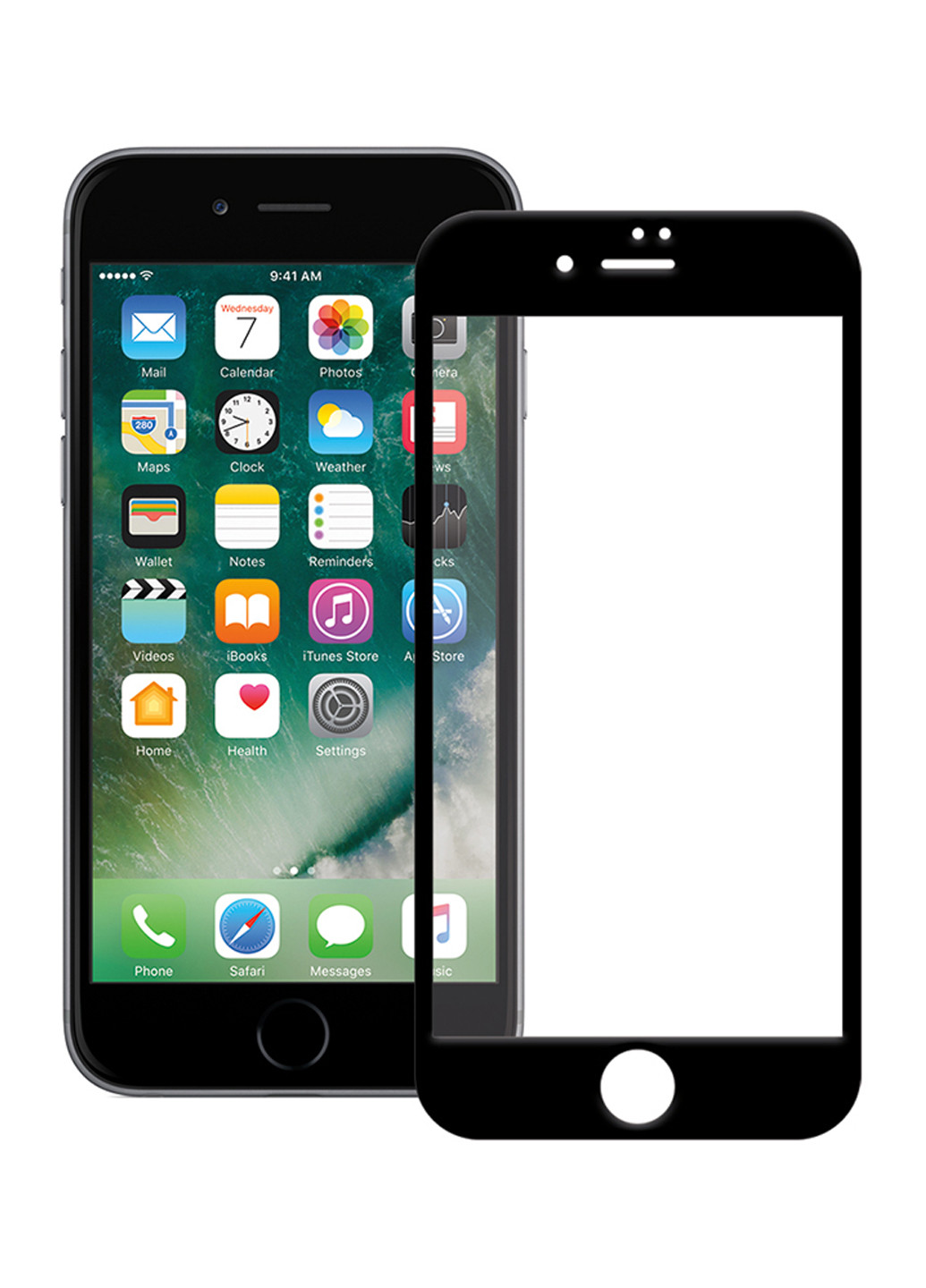 Защитное стекло Full screen для Apple iPhone 7, Black PowerPlant full screen для apple iphone 7, black (143720817)