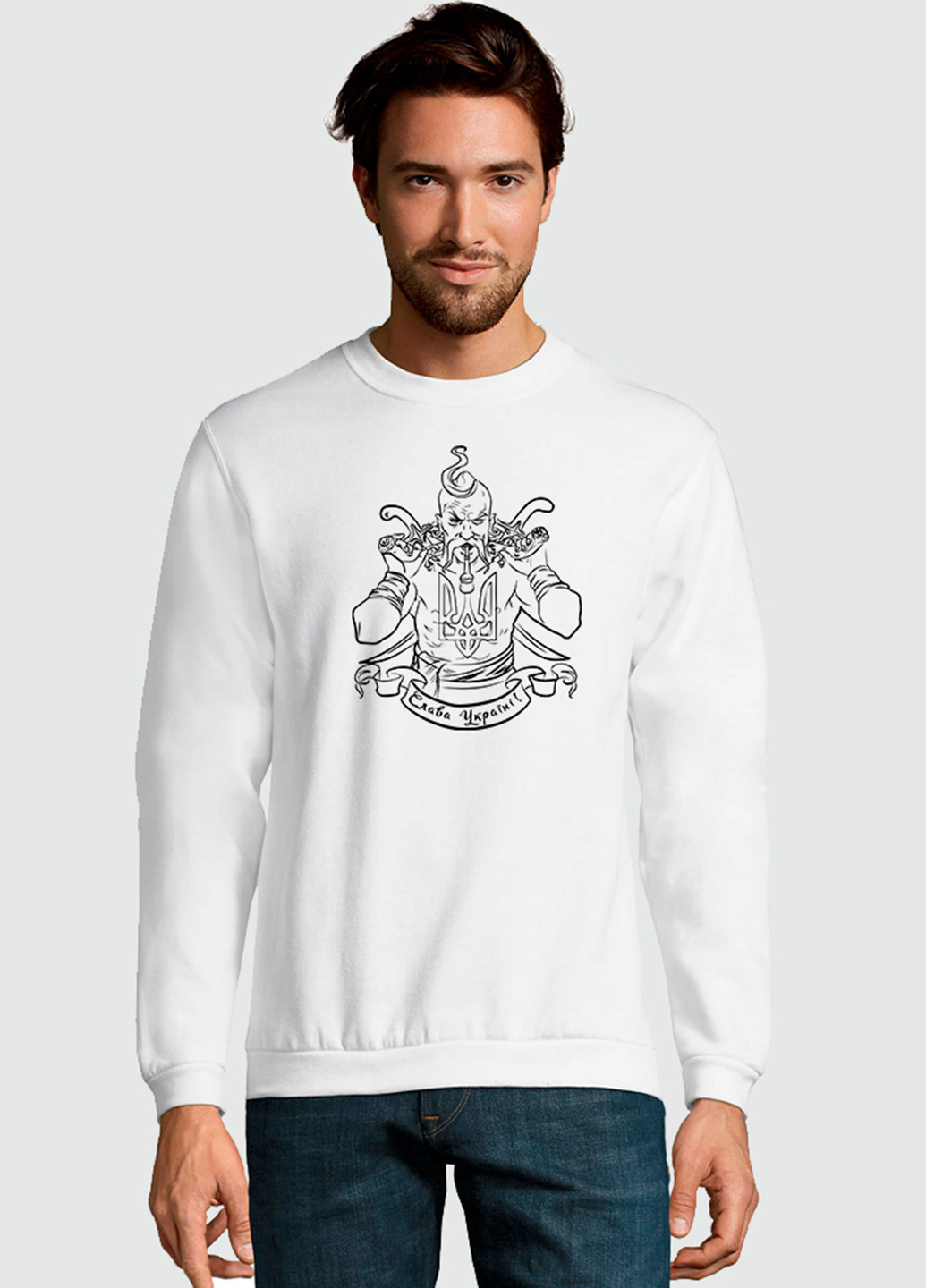 Белый свитшот Sol's рисунок без декора (258812732)