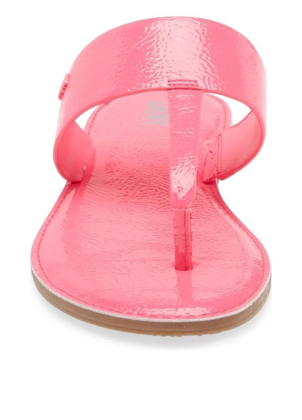 Розовые кэжуал вьетнамки DKNY лаковые, с логотипом