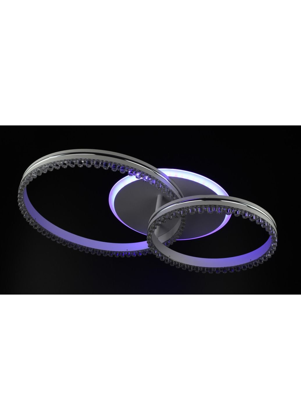 Люстра потолочная LED с пультом A55061/2B-RGB-wh+ch Белый 12х40х61 см. Sunnysky (253628727)