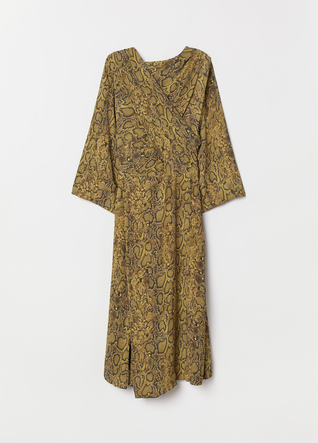 Комбинированное кэжуал платье H&M змеиный