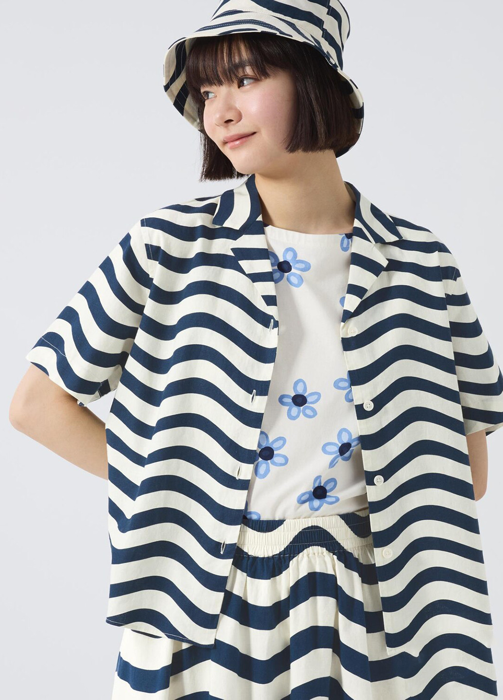 Комбинированный летний комплект (рубашка, майка) Uniqlo