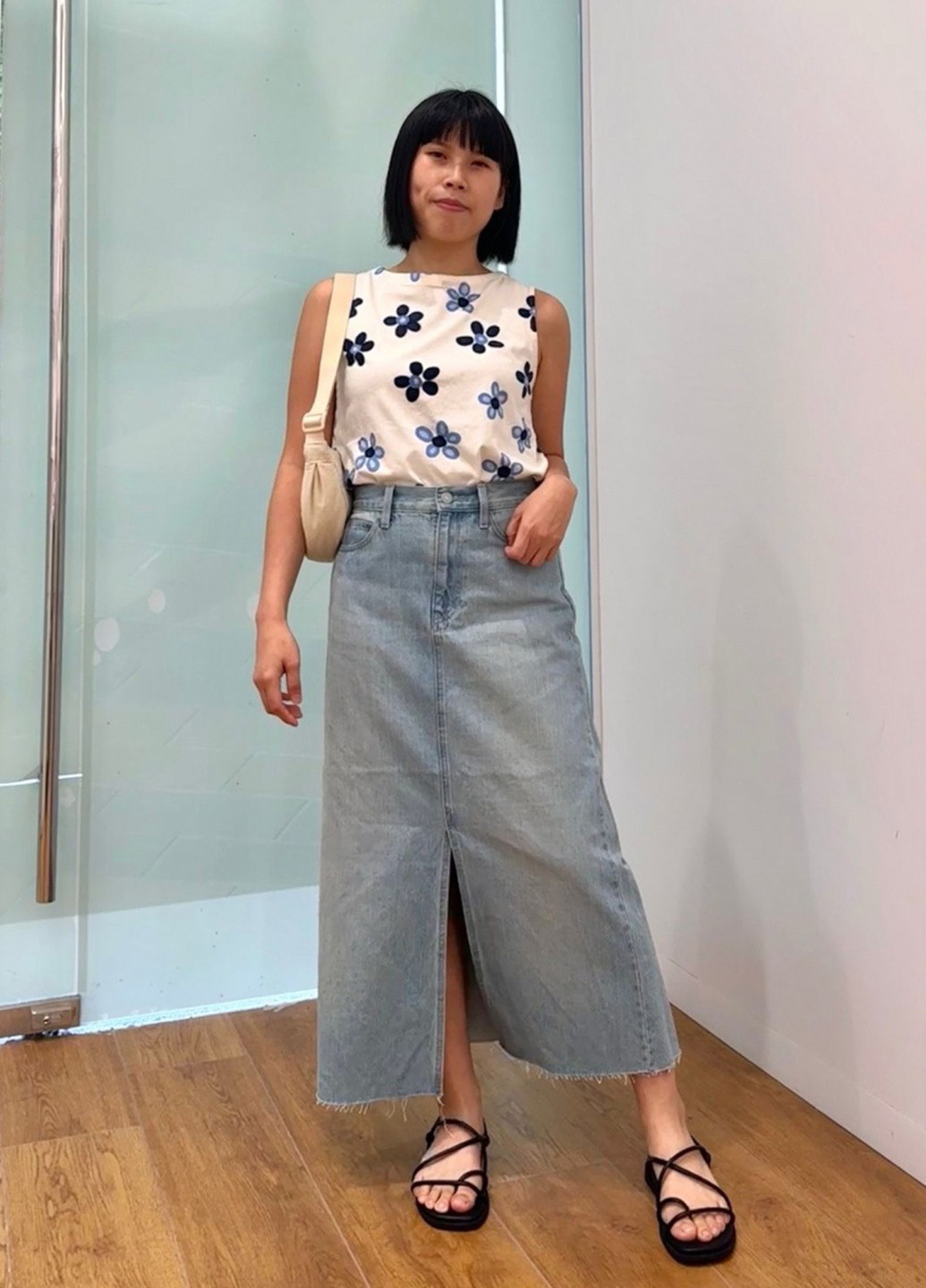 Комбинированный летний комплект (рубашка, майка) Uniqlo