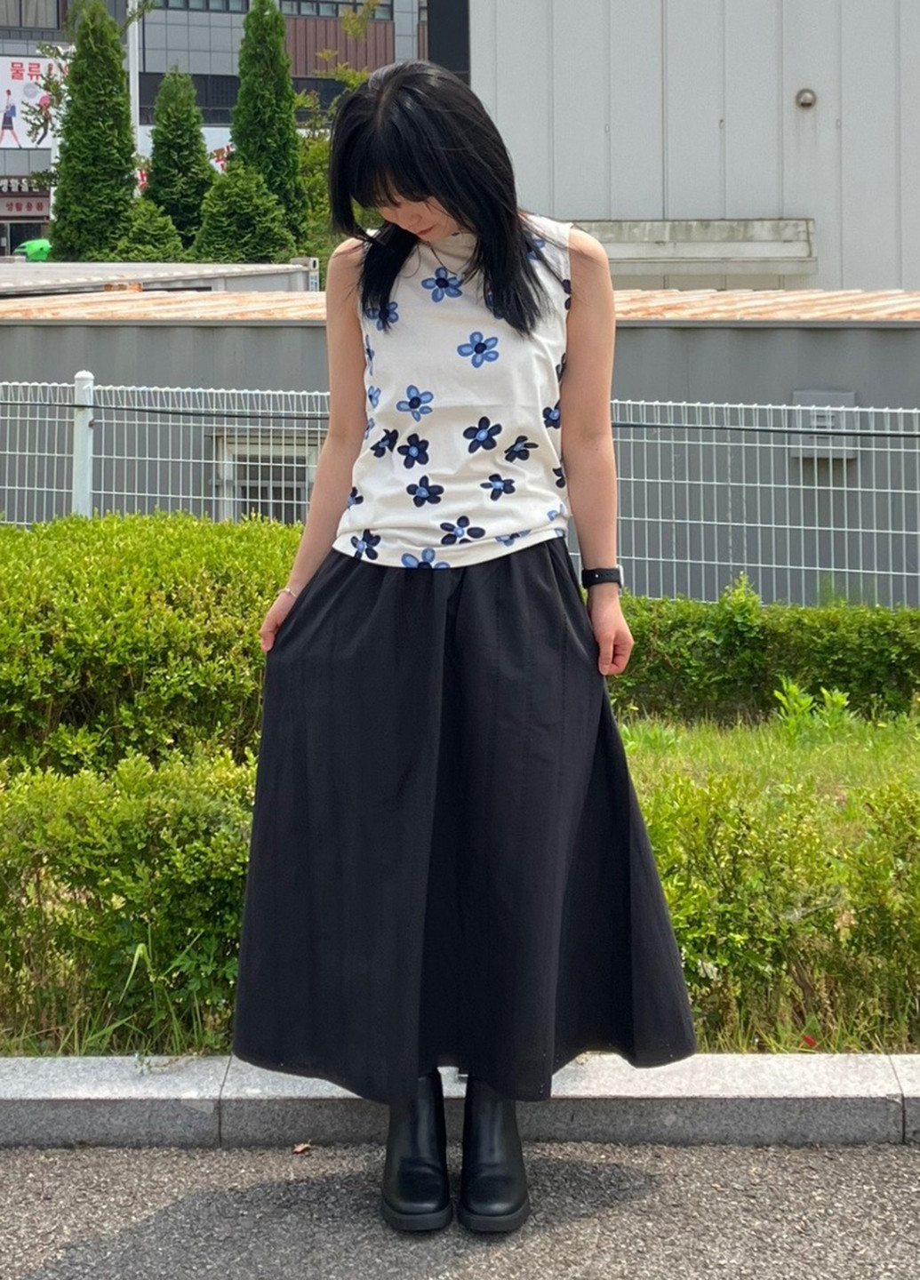 Комбинированный летний комплект (рубашка, майка) Uniqlo