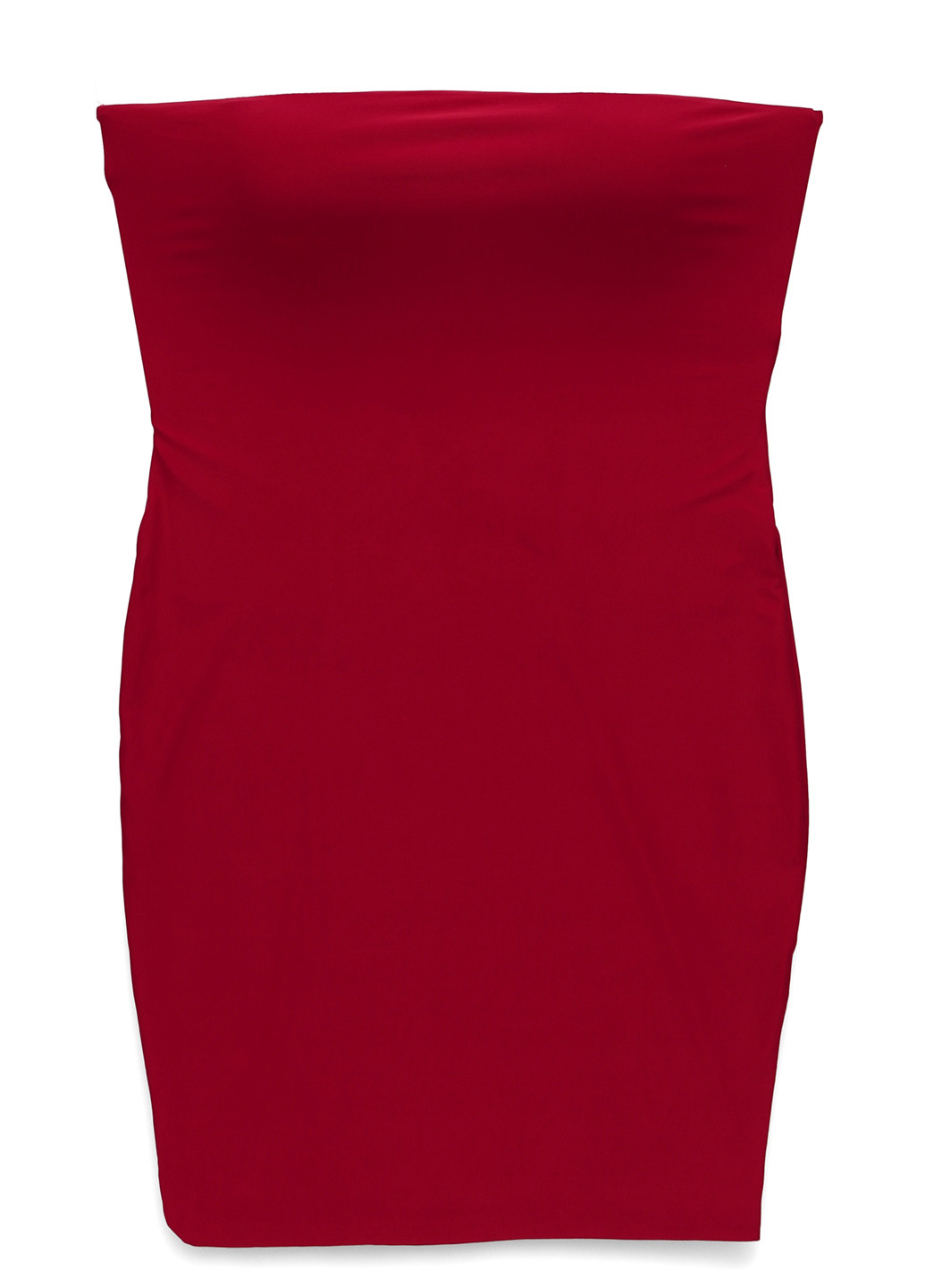 Вишнева коктейльна, кежуал сукня бандо Fashionkilla однотонна