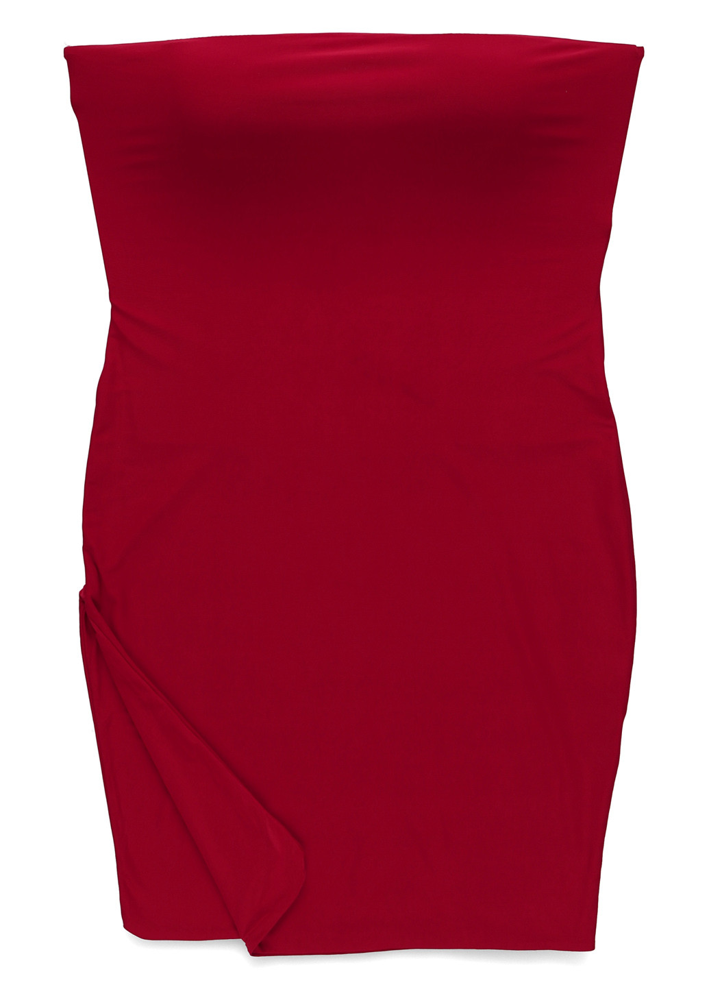 Вишнева коктейльна, кежуал сукня бандо Fashionkilla однотонна