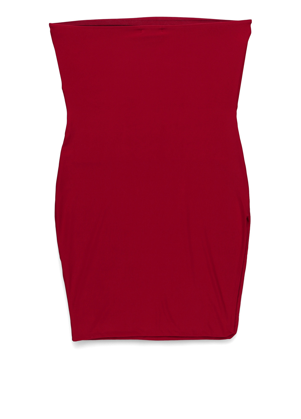 Вишнева коктейльна, кежуал сукня бандо Fashionkilla однотонна