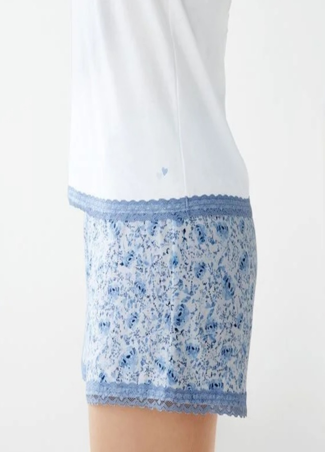 Белая всесезон пижама (майка, шорты) майка + шорты Esmara