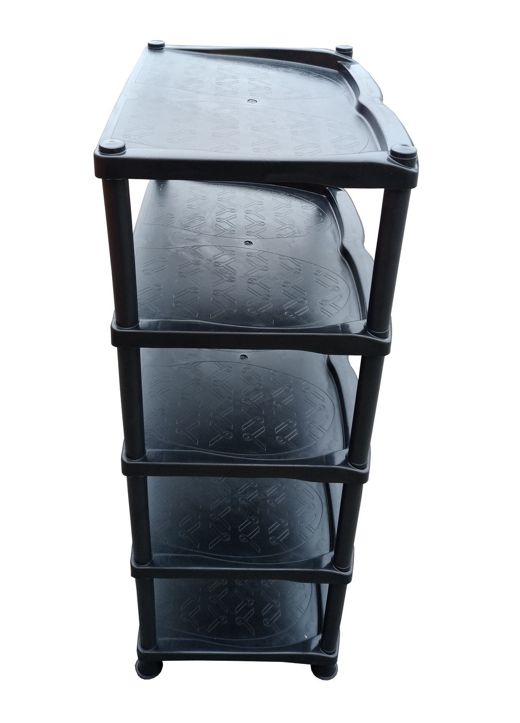 Полочка для обуви пластиковая этажерка тумба подставка 5 ярусов 85х45.5х32 см. (472732-Prob) Чёрная Francesco Marconi (250099165)