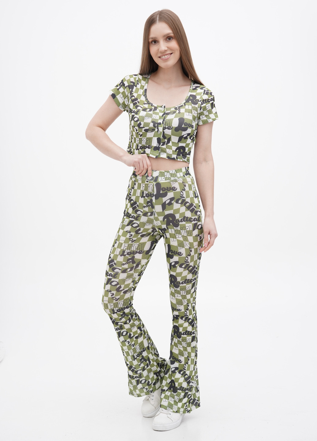 Комбинированные кэжуал летние клеш брюки New Girl Order