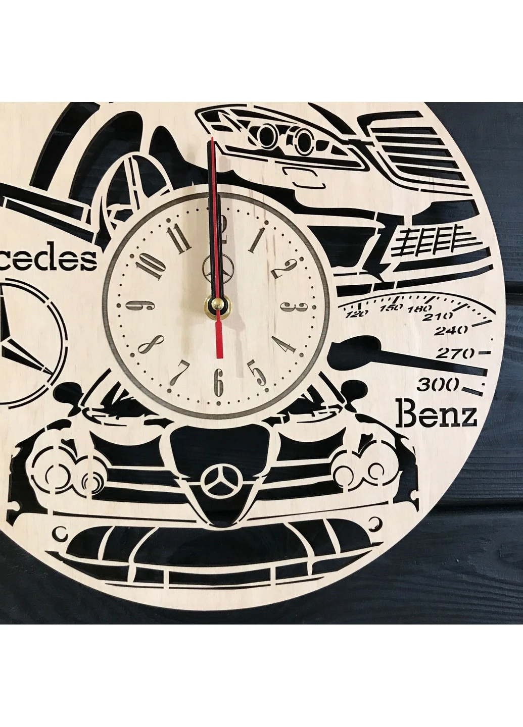 Стильний годинник з дерева настінний "Mercedes-Benz" 7Arts (253566923)