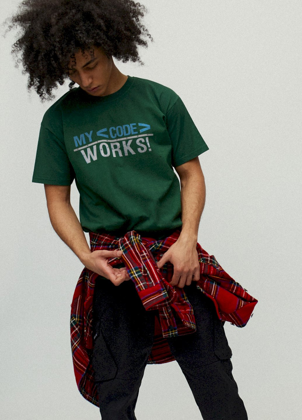 Темно-зелена футболка чоловіча YAPPI