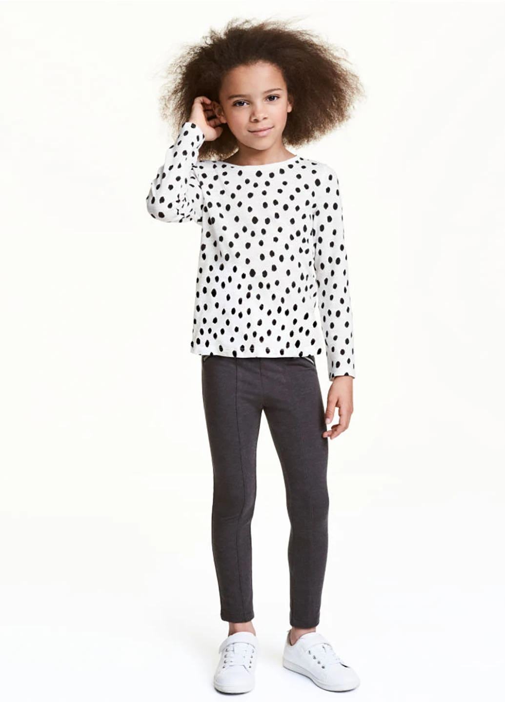 Серые демисезонные леггинсы H&M