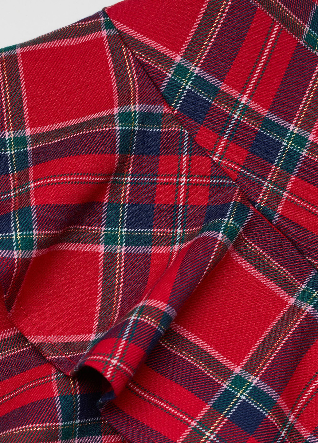 Красная кэжуал в клетку юбка H&M а-силуэта (трапеция)